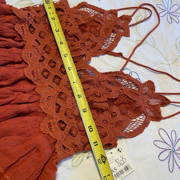 NWT Free People Adella lace cami Sz L🧡 - Picture 14 of 15